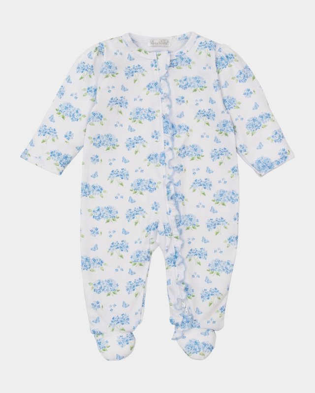Girl's Heavenly Hydrangeas Footie, Size Newbor